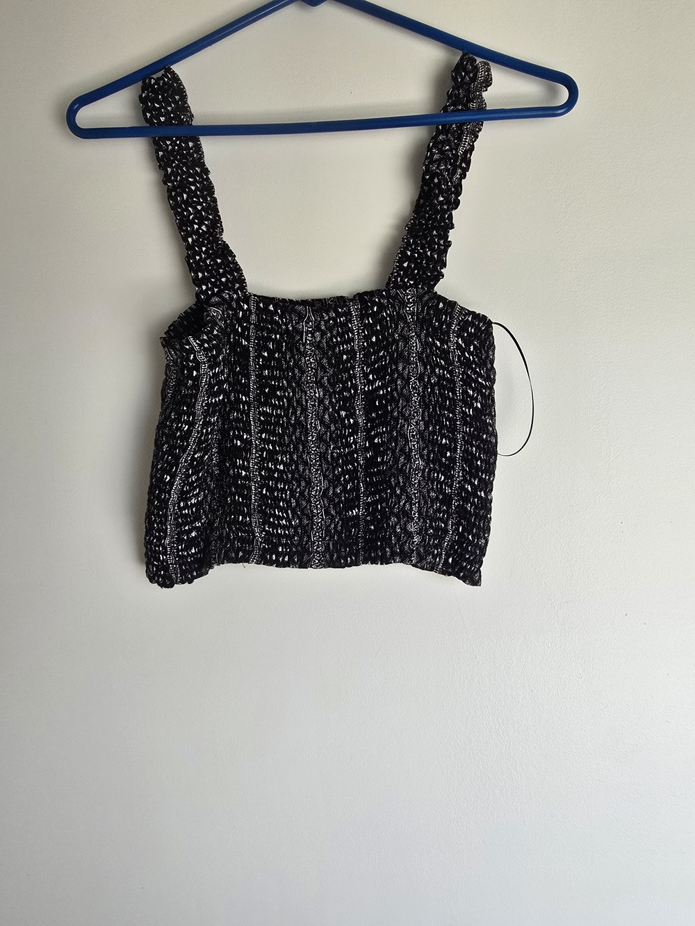 Paper Crane Black & White Marled Cropped Knit Tank